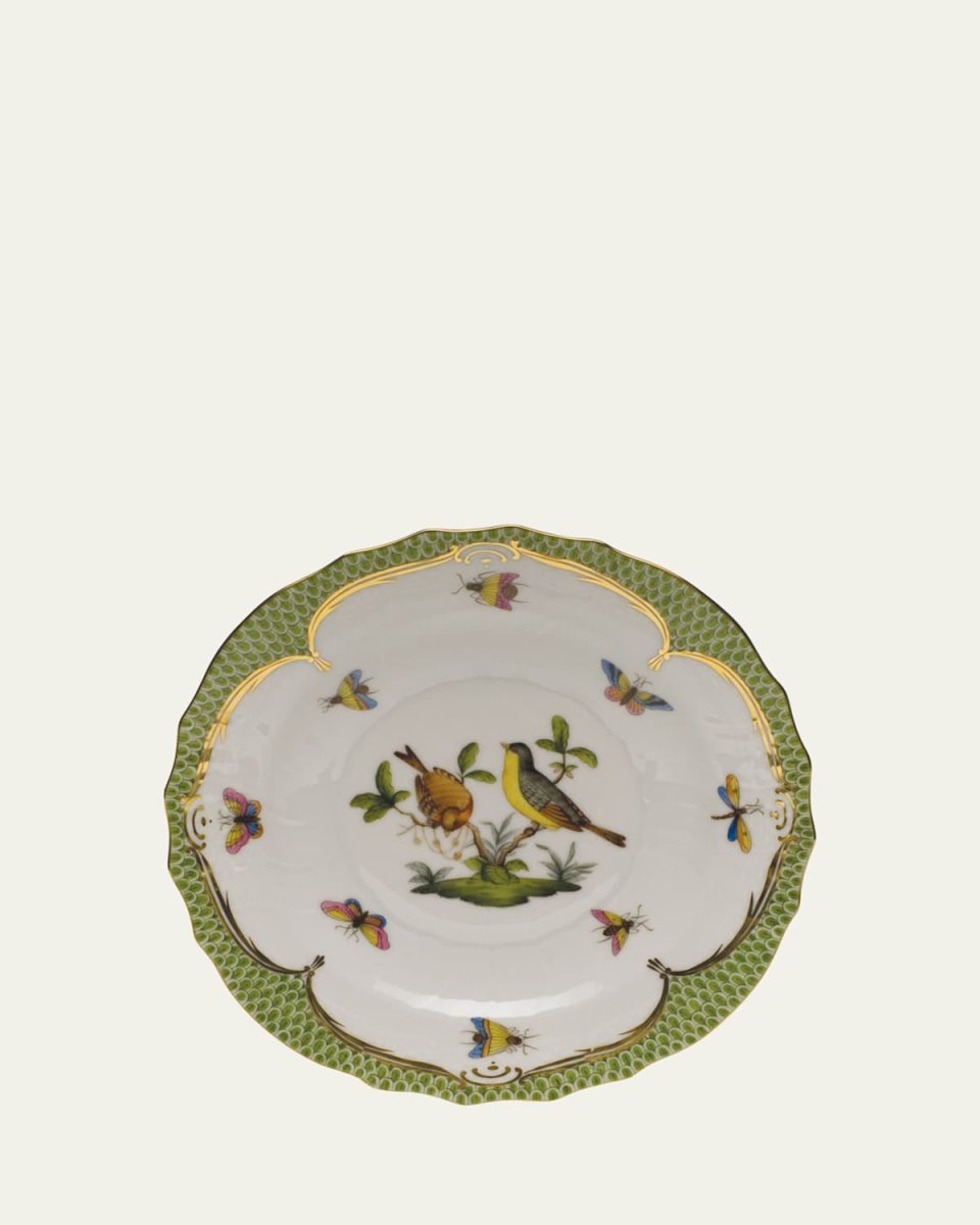 Rothschild Bird Green Motif 07 Salad Plate